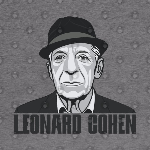 Leonard Cohen Vintage Fan Art by Trendsdk